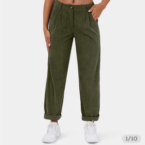 Halara mid rise button zipper corduroy pants